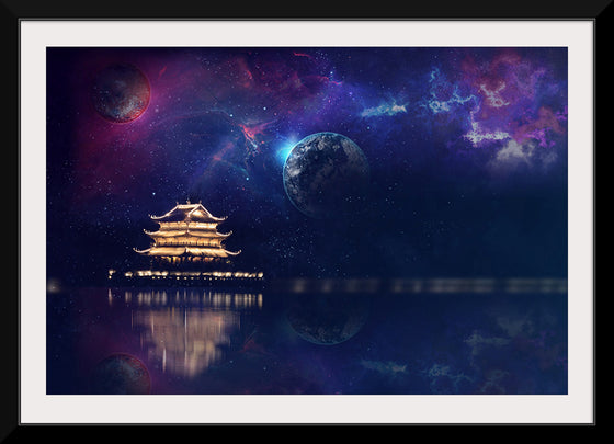 "Pagoda, Japan, Night, Reflection", Victoria Borodinova