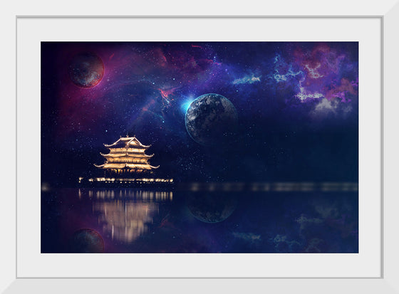 "Pagoda, Japan, Night, Reflection", Victoria Borodinova