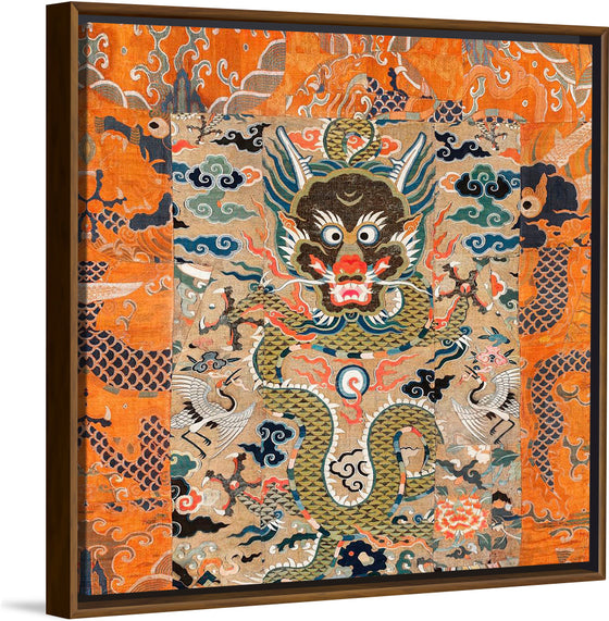 "Chinese Dragon Textile Fragment (18th Century)"