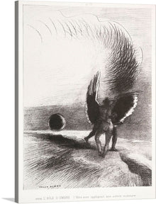  Dive into the enigmatic world of "In the Shadow of the Wing, the Black Creature Bit (1891),” a captivating artwork that encapsulates the tumultuous dance between light and darkness. This exquisite print, rendered with masterful strokes, unveils a mythical creature, wings spread wide, caught in an eternal moment of either ascension or descent. The shadowy figure is juxtaposed against a mesmerizing backdrop where lines converge to create an aura of mystique and allure.