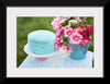 "Blue Cake and Pretty Flowers"