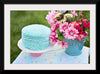 "Blue Cake and Pretty Flowers"