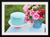 "Blue Cake and Pretty Flowers"