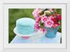 "Blue Cake and Pretty Flowers"