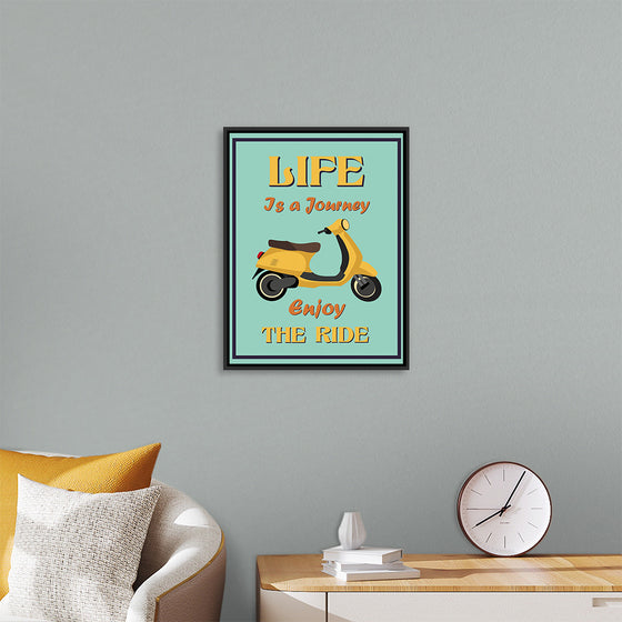 "Vespa Moped Retro Poster"