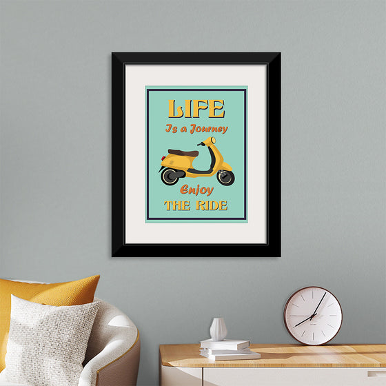 "Vespa Moped Retro Poster"