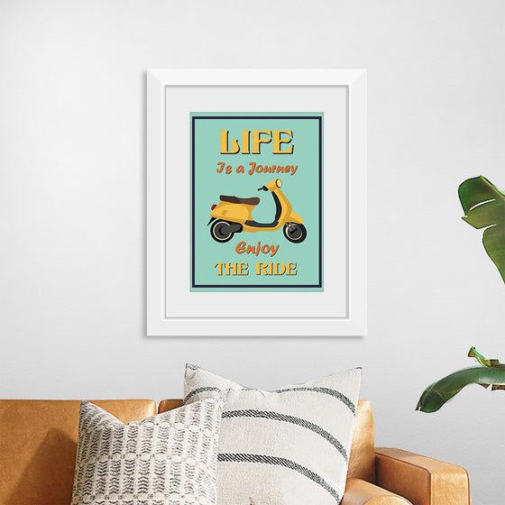 "Vespa Moped Retro Poster"