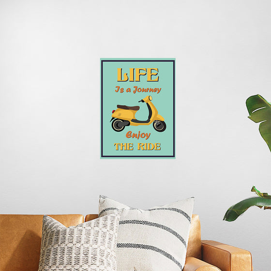 "Vespa Moped Retro Poster"