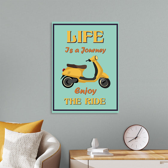 "Vespa Moped Retro Poster"