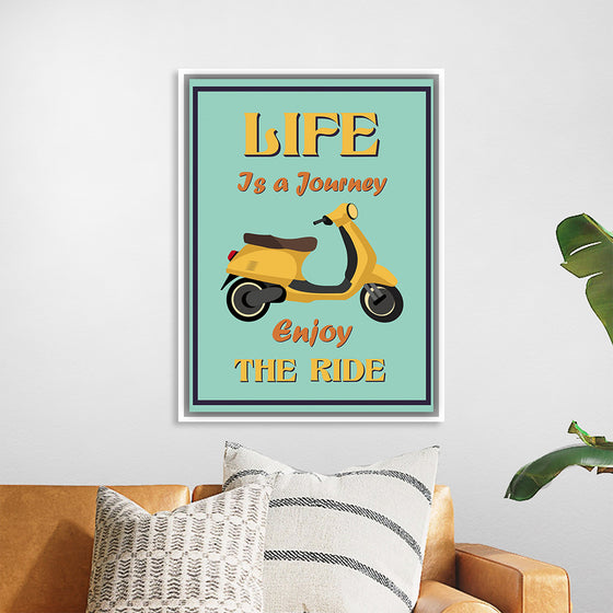 "Vespa Moped Retro Poster"