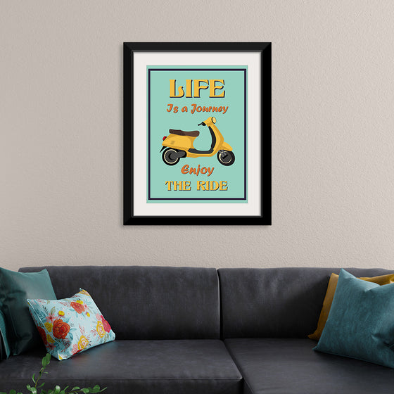 "Vespa Moped Retro Poster"