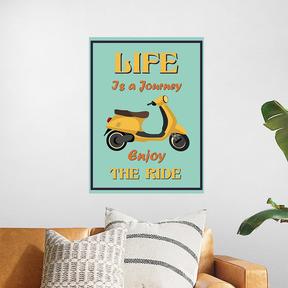 "Vespa Moped Retro Poster"