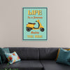 "Vespa Moped Retro Poster"