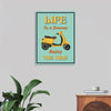 "Vespa Moped Retro Poster"