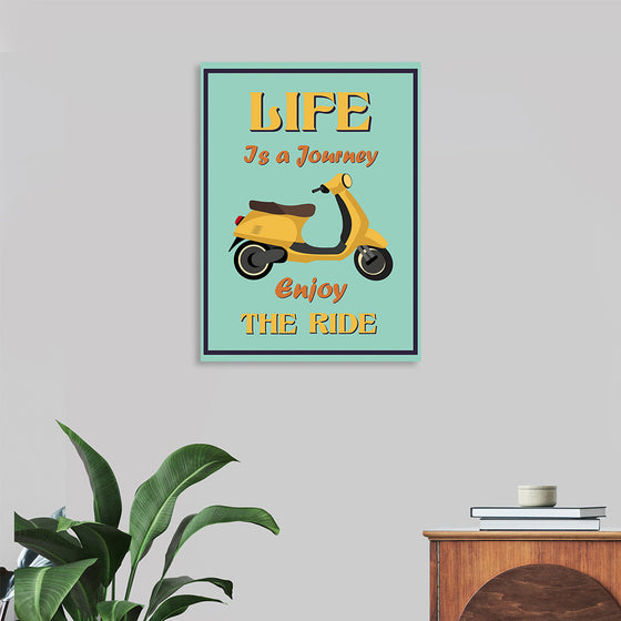 "Vespa Moped Retro Poster"