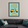 "Vespa Moped Retro Poster"