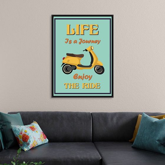 "Vespa Moped Retro Poster"