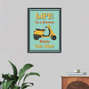 "Vespa Moped Retro Poster"