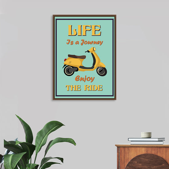 "Vespa Moped Retro Poster"