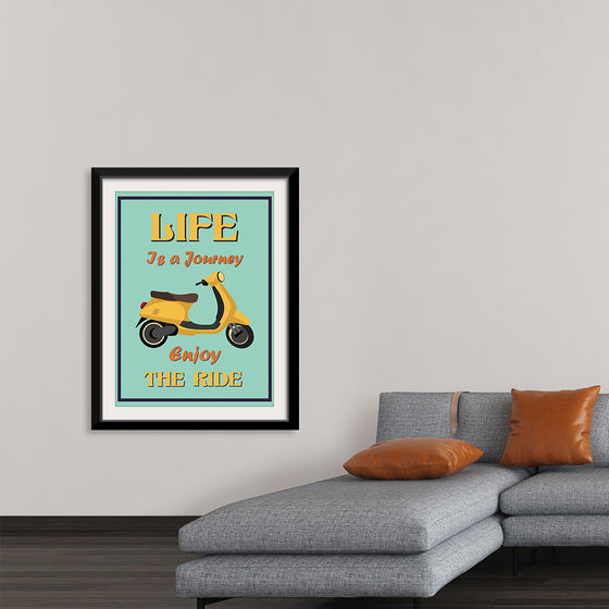 "Vespa Moped Retro Poster"