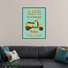 "Vespa Moped Retro Poster"