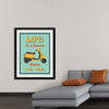 "Vespa Moped Retro Poster"