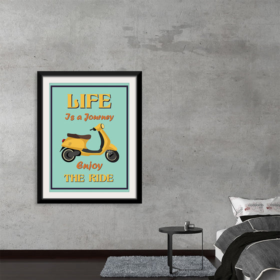 "Vespa Moped Retro Poster"