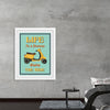 "Vespa Moped Retro Poster"