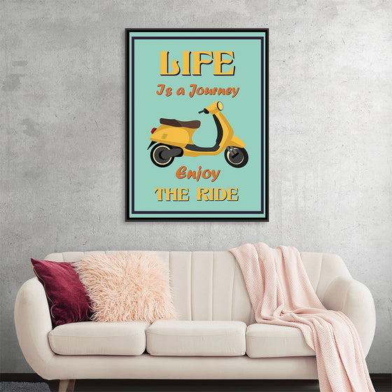 "Vespa Moped Retro Poster"