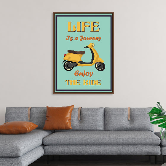 "Vespa Moped Retro Poster"