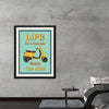 "Vespa Moped Retro Poster"