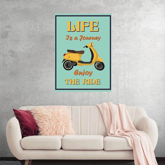 "Vespa Moped Retro Poster"