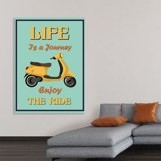 "Vespa Moped Retro Poster"