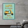 "Vespa Moped Retro Poster"