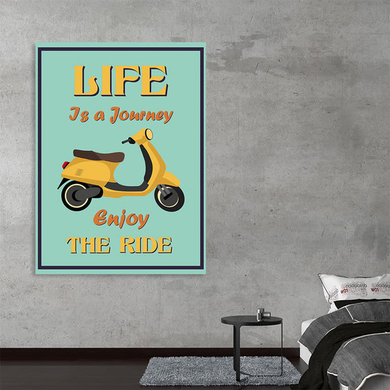 "Vespa Moped Retro Poster"