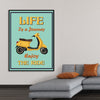 "Vespa Moped Retro Poster"