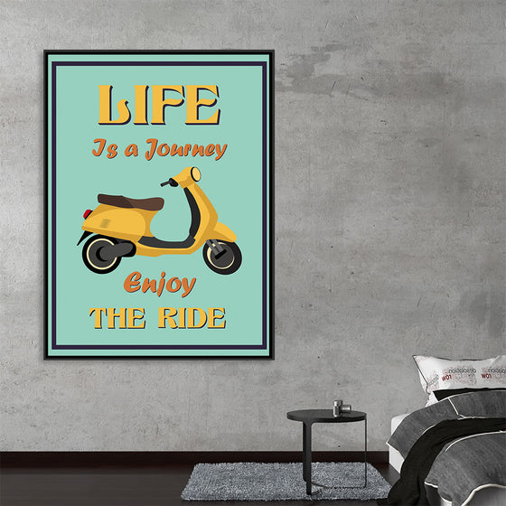 "Vespa Moped Retro Poster"