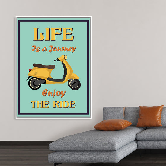 "Vespa Moped Retro Poster"