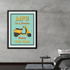 "Vespa Moped Retro Poster"