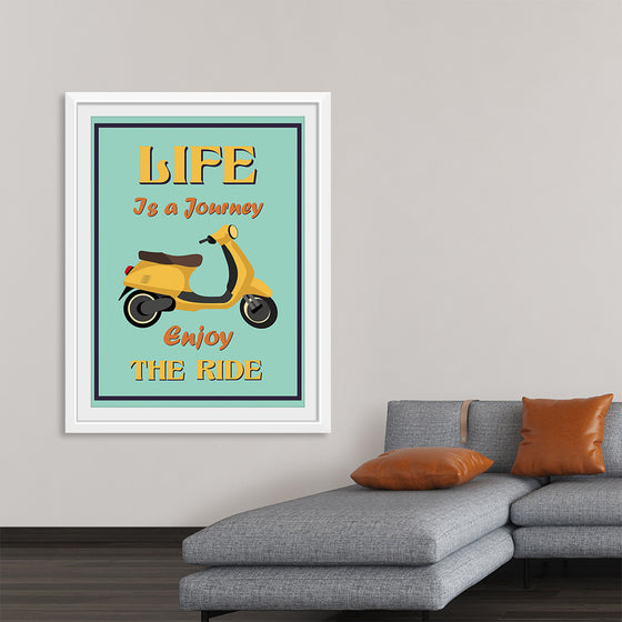 "Vespa Moped Retro Poster"