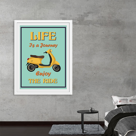 "Vespa Moped Retro Poster"