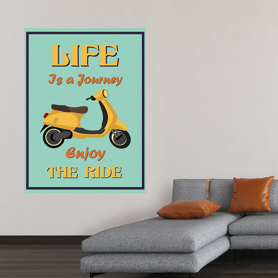 "Vespa Moped Retro Poster"