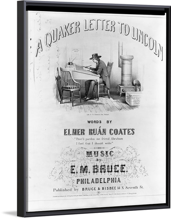 "A Quaker Letter to Lincoln", Elmer Ruán Coates and E.M. Bruce
