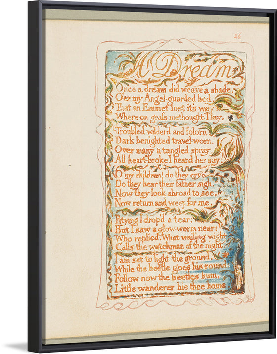 "Songs of Innocence and of Experience- A Dream", William Blake