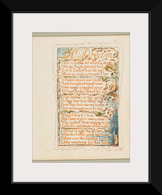 "Songs of Innocence and of Experience- A Dream", William Blake