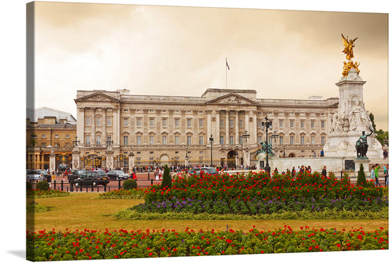 “Buckingham Palace” is an exquisite print that captures the intricate dance of light and shadow, texture and form. Every detail, from the majestic facade of the palace to the meticulously manicured gardens, is captured with stunning clarity. The golden hue of the sunrise bathes the edifice in a warm, inviting glow, promising to add a touch of elegance and grandeur to any space.
