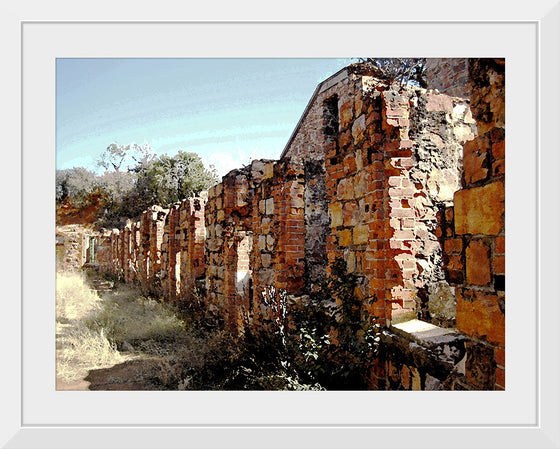 "Water Color Effect On Old Fort Wall", Lynn Greyling