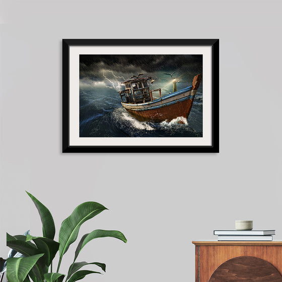 "Old Boat in Storm", George Hodan