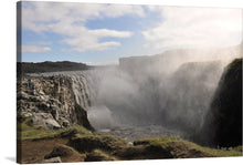  Embrace the raw power of nature with this captivating print of Dettifoss, the second-largest waterfall in Europe. Located in the Jökulsárgljúfur Canyon in northeast Iceland, Dettifoss is a mesmerizing spectacle, plunging with thunderous force over a 44-meter drop into a narrow gorge.