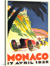 “1932 Monaco Grand Prix Race” by Robert Falcucci is a captivating tribute to the thrilling world of motor racing. This lithographic poster, created in 1932, transports us to the sun-kissed slopes of the French Riviera, where the Monaco Grand Prix roars to life.
